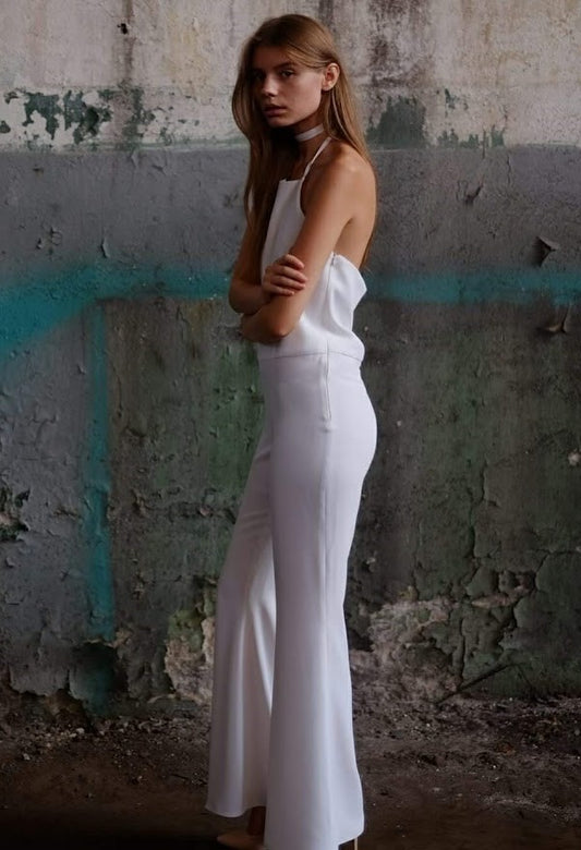 A women wearing Stylish White Jumpsuit