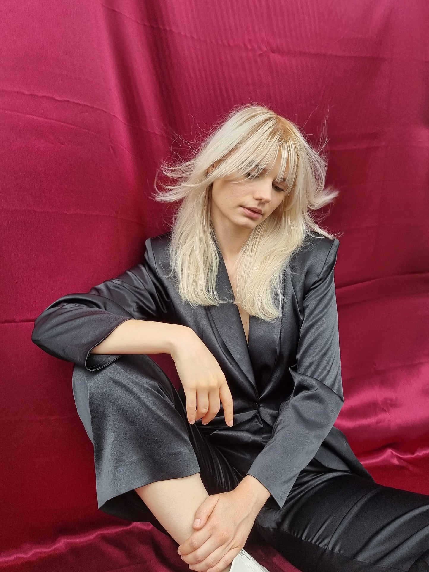 Satin Black Suit
